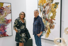 Crowds gather at the opening of the Imitation of Life exhibition