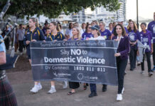 Sunshine Coast locals march to say: “Don’t stand by – stand up!”