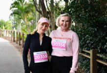 Soaked but smiling: Coastrek duo brave rain for mental health support