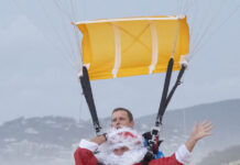 Santa drops in for carols