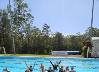 Pomona pool splashes back into action