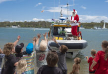 Santa spreads Christmas joy