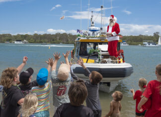 Santa spreads Christmas joy