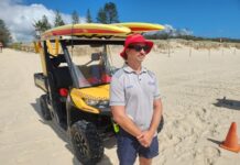Lifeguards keep watch